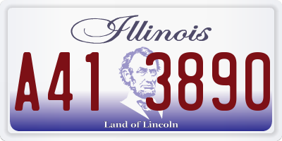 IL license plate A413890