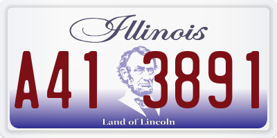 IL license plate A413891