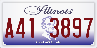 IL license plate A413897