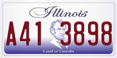 IL license plate A413898