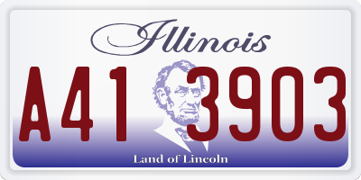 IL license plate A413903