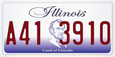 IL license plate A413910