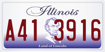 IL license plate A413916