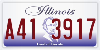 IL license plate A413917