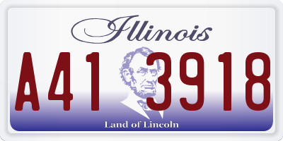 IL license plate A413918