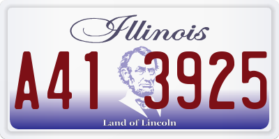 IL license plate A413925