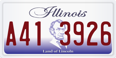 IL license plate A413926