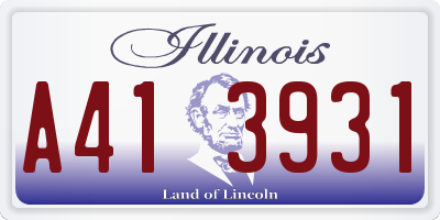 IL license plate A413931