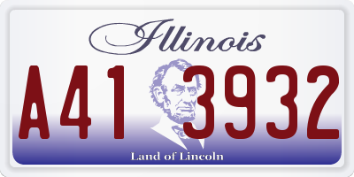IL license plate A413932