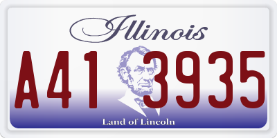 IL license plate A413935