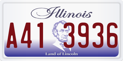 IL license plate A413936