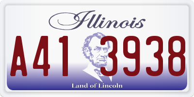 IL license plate A413938