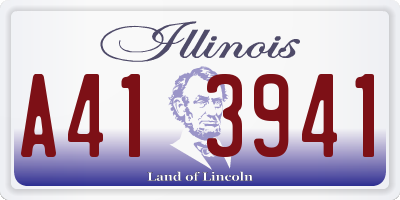 IL license plate A413941