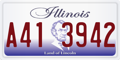 IL license plate A413942