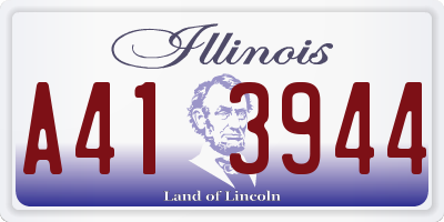 IL license plate A413944