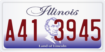 IL license plate A413945