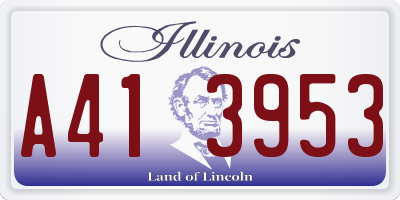 IL license plate A413953