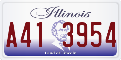 IL license plate A413954