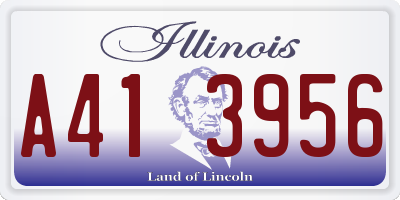 IL license plate A413956