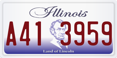 IL license plate A413959