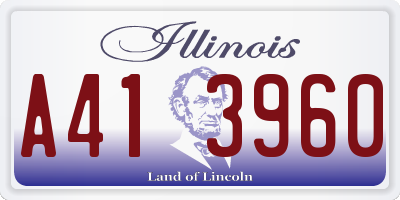 IL license plate A413960