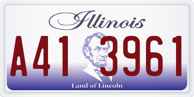 IL license plate A413961