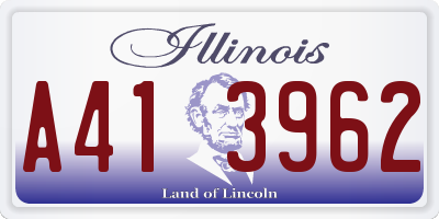 IL license plate A413962