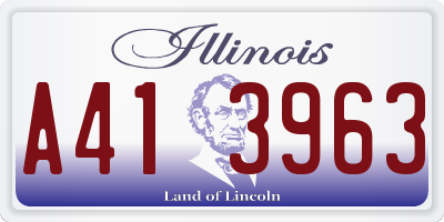 IL license plate A413963