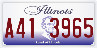 IL license plate A413965