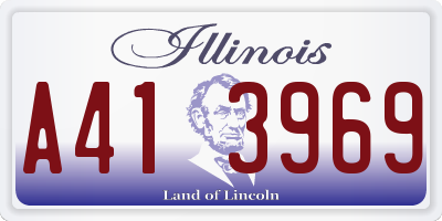 IL license plate A413969