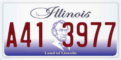 IL license plate A413977