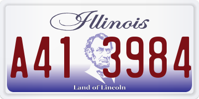 IL license plate A413984