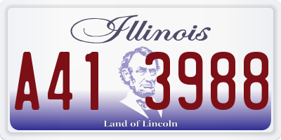 IL license plate A413988