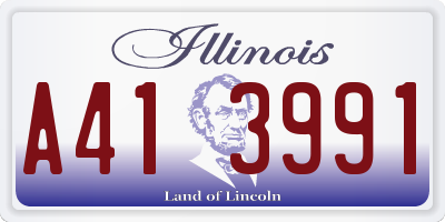IL license plate A413991