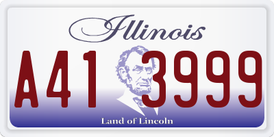 IL license plate A413999