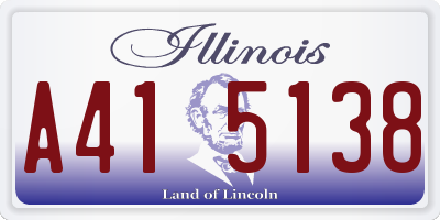 IL license plate A415138