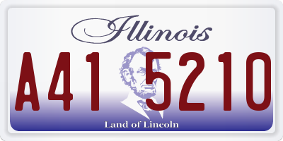 IL license plate A415210