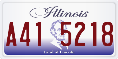 IL license plate A415218