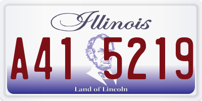 IL license plate A415219