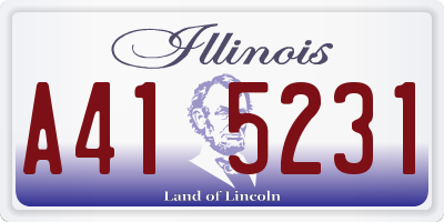 IL license plate A415231