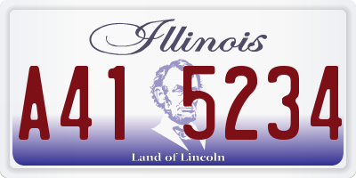 IL license plate A415234