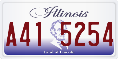 IL license plate A415254