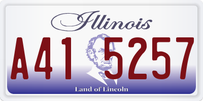 IL license plate A415257