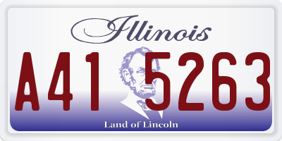 IL license plate A415263