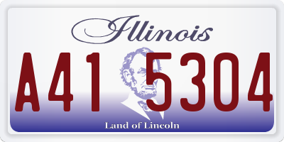 IL license plate A415304