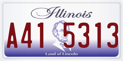 IL license plate A415313