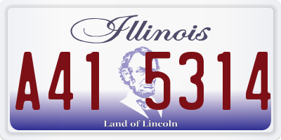 IL license plate A415314