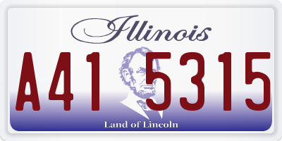 IL license plate A415315