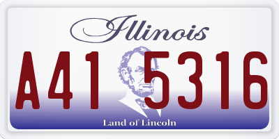 IL license plate A415316