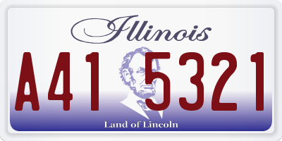 IL license plate A415321